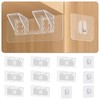 8*Large Size Adhesive Shelf Brackets with Double Row & 4*Adhesive