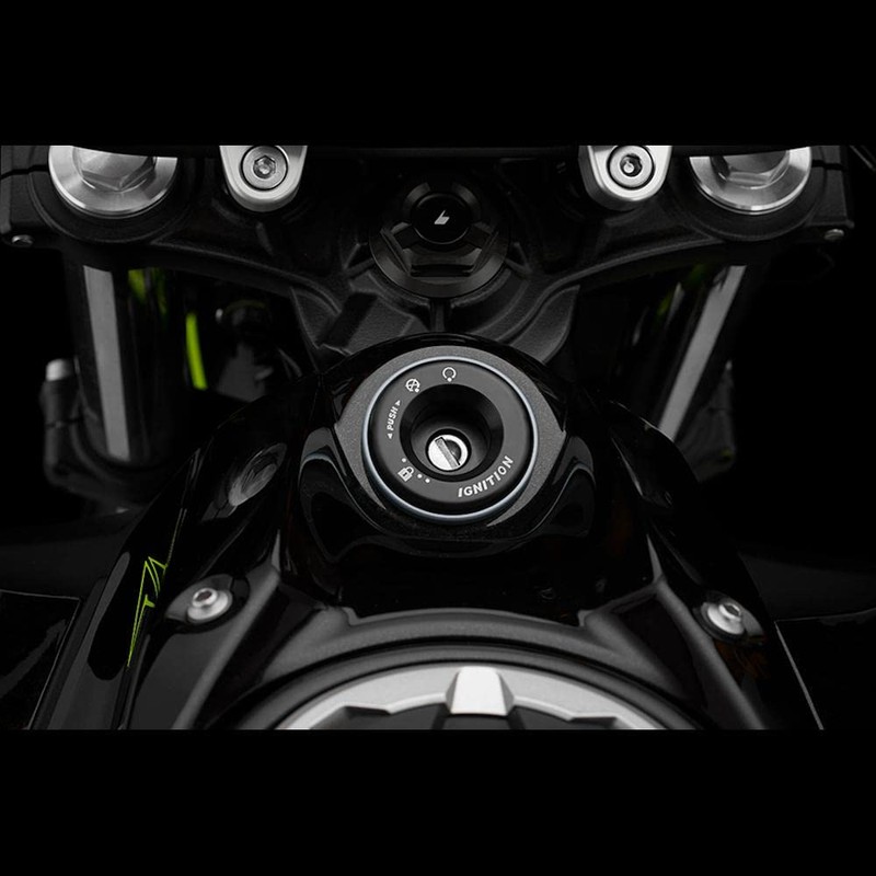 BIKERS BK-K0376-GRY Ninja 650 Z650 Aluminum Gray Key Switch Cover