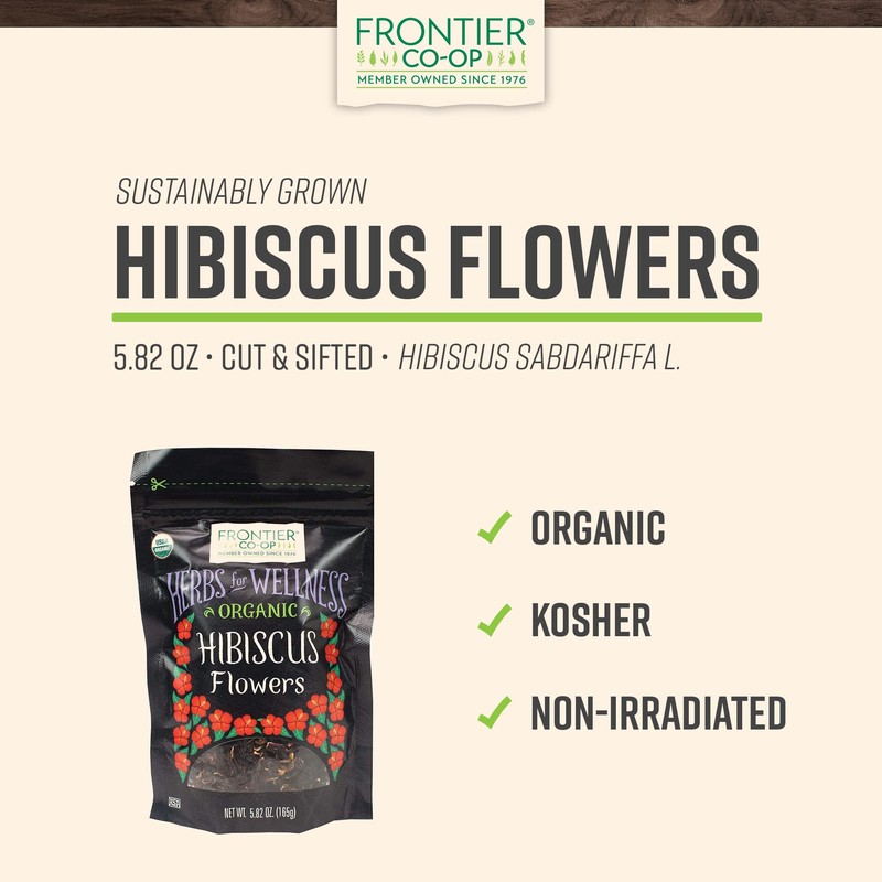 Frontier Co-op Organic Cut and Sifted Hibiscus Flowers 5.82oz
