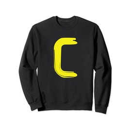 Creative Bold Yellow Letter C - Design Alphabet - Marker Sweatshirt