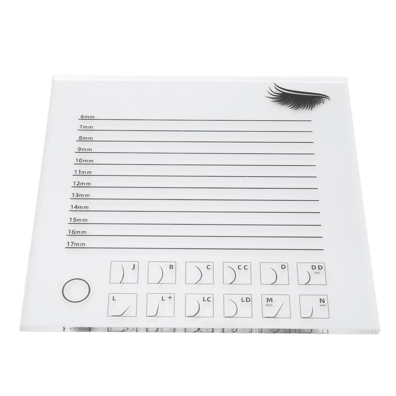 20x20cm Eyelash Extension Plastic Tray Clear Scale Transparency Eyelash Extension