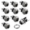 Hailege 10pcs DC Power Jack Socket Female Panel Mount Connector
