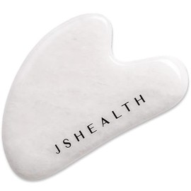 JSHealth Gua Sha Facial Tools - Face Massager Skin Care Set - Jade Gua Sha Stone Facial Massager, White
