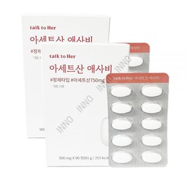 Talk to Heo Tok2her Organic Asabi Pill Acetic Acid 750mg x 90 Tablets 1+1 / 톡투허 유기농 애사비 알약 아세트산 750mg x 90정 1+1