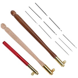 Crochet Hook Locking Beads Needle, Tambour Embroidery H Crochet Hook Bar Bead Needle for Embroidery Beads Knitting DIY Sewing Tool