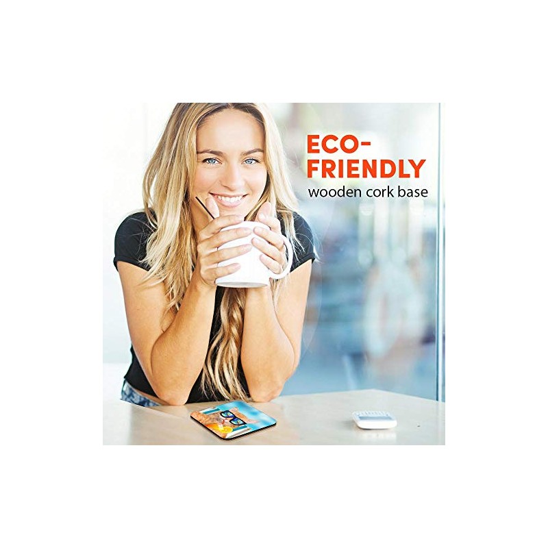 Great Single Coaster Square - Funny Ginger Cat Sunbathing |Glossy