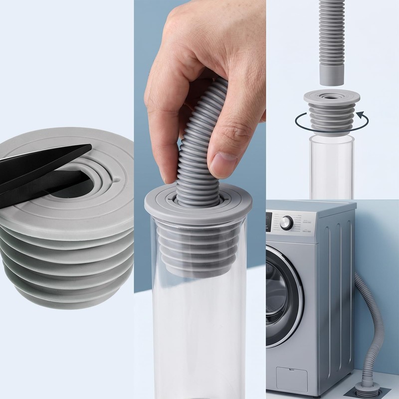 2 Pack Washer Drain Hose Seal, Silicone Seal Plug Drain