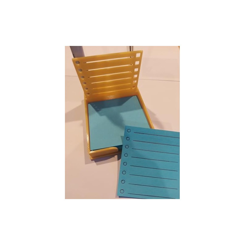 Sticky Note Holder w/Stencil (Yellow)