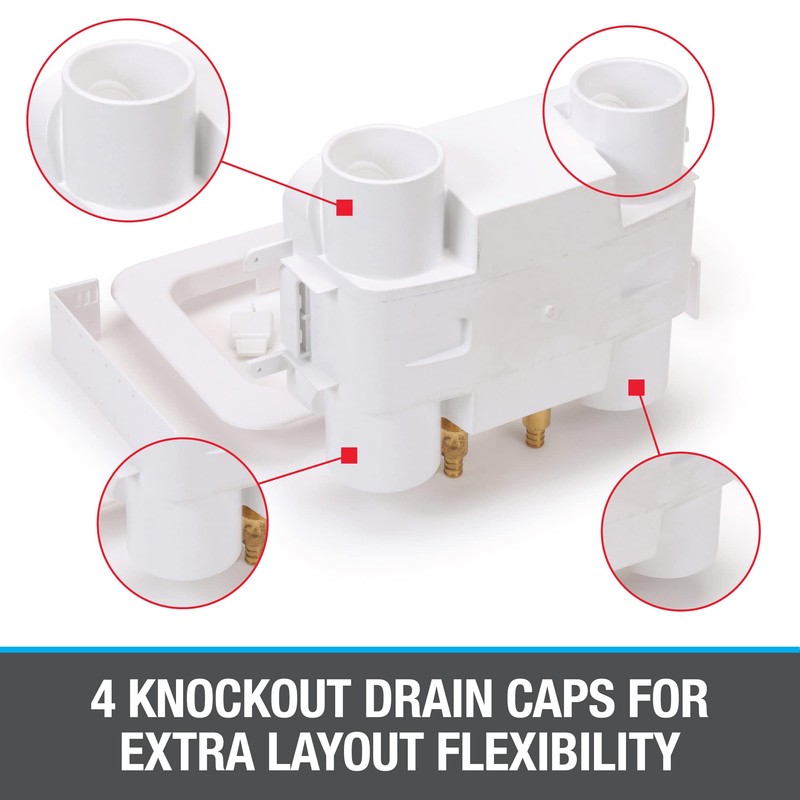 Oatey 38241 Contractor Assembled Washing Machine Outlet Box F1807, 1/4"