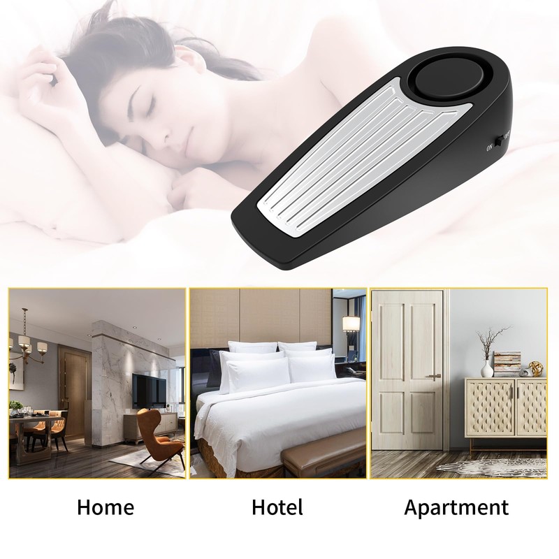 Lancoon 3 Pack Door Stop Alarm for House Bedroom Hotel