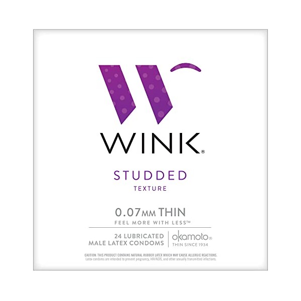 WINK Studded Condoms, 24 count