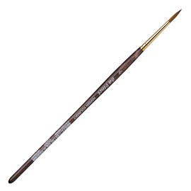 da Vinci Watercolor Series Paint Brush, Round Harbin Kolinsky Red Sable with Black Handle, Size 4 (1526Y-04)