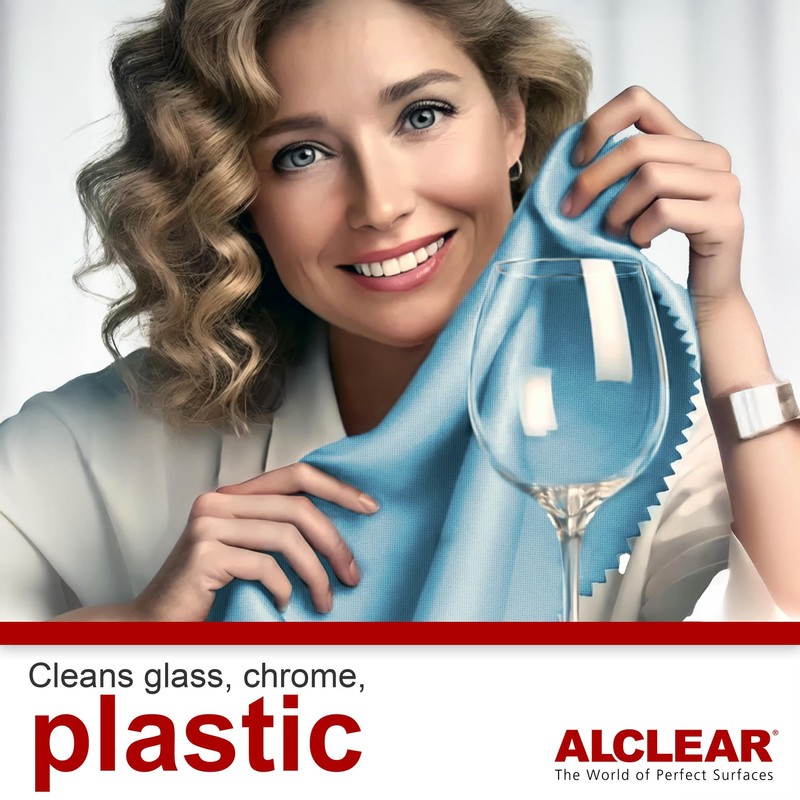 ALCLEAR 820051UM Ultra-Microfibre Cloth, Glass Polisher, 70 x 50 cm,
