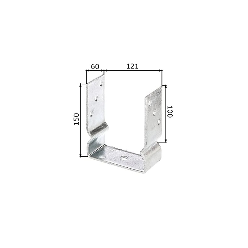 Ultiness® U-Post Support with Beam Support U-Shape Hot-Dip Galvanised Robust