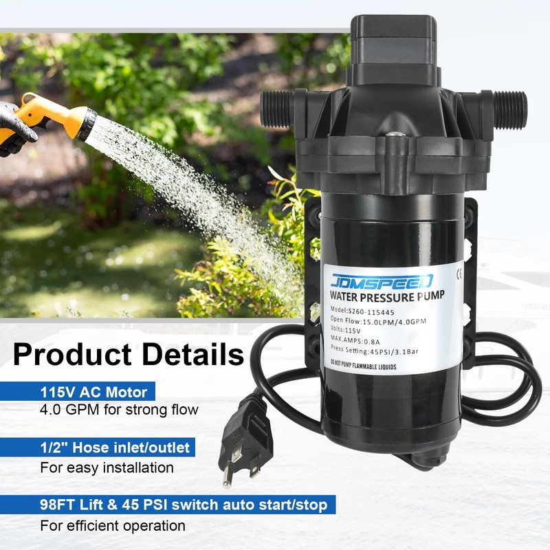 DICMIC 4.0 GPM 115V AC 45 PSI Revolution Water Pump