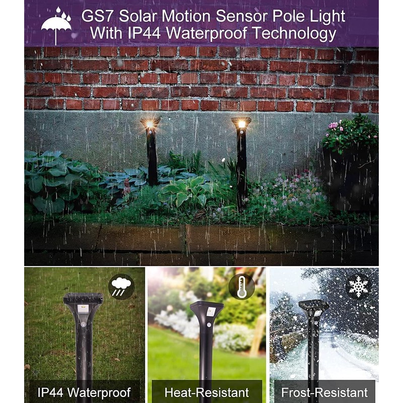 AURAXY Solar Outdoor Lights with Motion Sensor – Waterproof LED