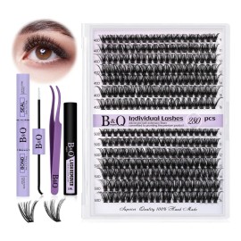 Kit De Extensiones De Pestañas 40d+50d Diy B&q Bq Lash 9-16mm Longitudes Mixtas Curvatura D Pestañas Individuales G2kit Pestañas Bq Byq Kit
