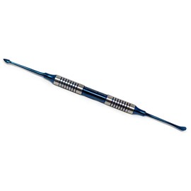 Dental Periosteal Elevator Buser Hollow Handle Double Ended Blue Titanium Coated Stainless Steel Instrument