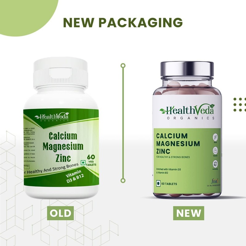 Generic Genric Organics Calcium, Magnesium, Zinc with Vitamin D3 &
