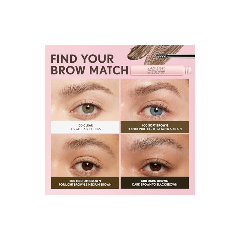 COVERGIRL CG CLEAN FRESH BROW Eyebrow Gel Medium Brown 500