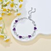 LELOUCHY Infinity Amethyst Purple Bracelet for Women 925 Sterling Silver