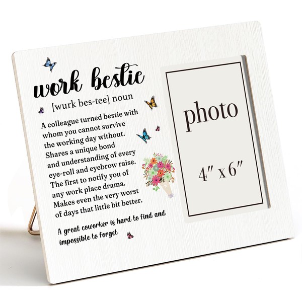 CIANMGD Work Bestie Gifts for Women Picture Frame, Work Bestie