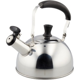 Pearl Metal HB-2202 Whistling Mini Kettle, 3.3 gal (1.0 L), Induction Compatible, Stainless Steel, Compact