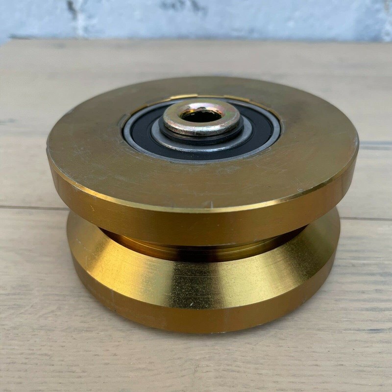 V Groove Sliding Gate Wheel Solid 4 inch Steel Caster