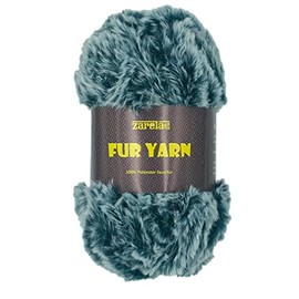 Zarela Fur Yarn 50g (1213) Forest-Light Grey