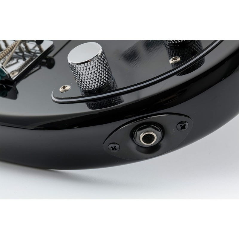 Musiclily 6.35mm Oval Guitar Loaded Jack Socket Plate for Electric