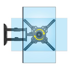 Vertical Swivel TV Wall Mount for Most 32-50 inch, Long Arm Rotate to Portrait TV Corner Bracket, Support Full Motion 360 Degree, Max VESA 400x400mm Up to 57lbs DY3255