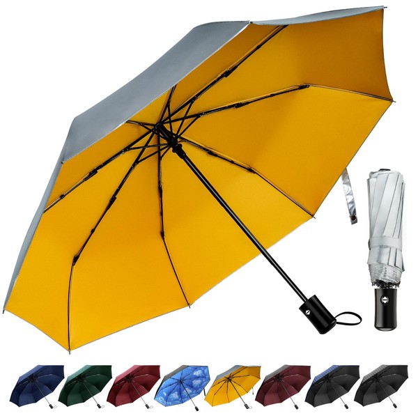 TechRise Umbrella, Compact Strong Windproof Automatic Umbrellas, Folding Lightweight, Portable