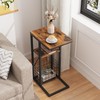 Vagusicc C Shaped End Table with Charging Station, Side Table
