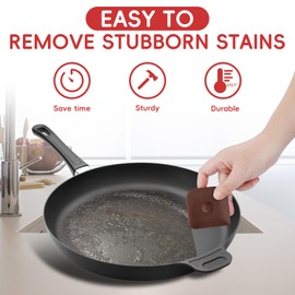 Pan Scraper, 5 Pcs Pot Scraper, Pan Scraper Plastic, Multifunctional Scraper Tool for Kitchen, Non-Slip, Food Safe, High Heat Resistant