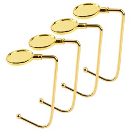KEYIDO® 4 Pack Christmas Stocking Holders, Gold Christmas Stocking Hooks for Fireplace & Mantle, Metal Non-Slip Xmas Stocking Hangers for Christmas Party Home Decorations