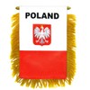 Poland Eagle Mini Flag 4"x6" Window Banner w/suction cup