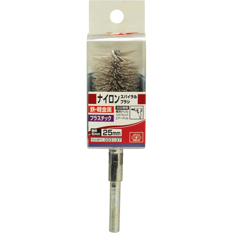 SK11 Spiral Brush Nylon 0.2 inch (6 mm) Shaft Diameter