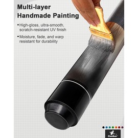 CUEBAR Pool Cue, 58 Inch Pool Sticks for Adults, 2-Piece House Bar Billiard Cue Stick with 3D Grip, Pool Table Sticks for Men Women - Black,21 Oz