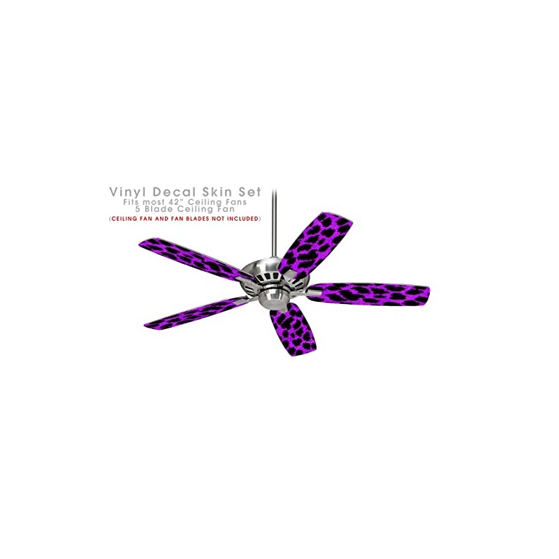 Purple Leopard - Ceiling Fan Skin Kit fits most 42