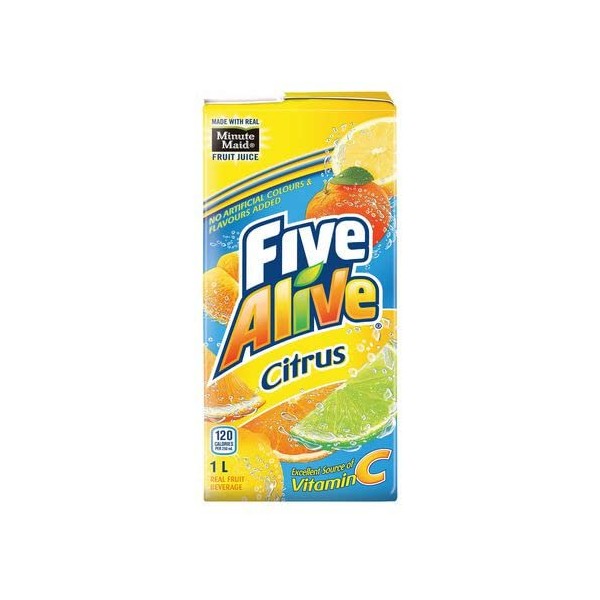 Five Alive Citrus, 1 Litre/33.8 fl.oz., Juice Box, {Imported from Canada}