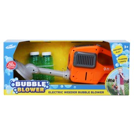 Kid Galaxy: Bubble Blower - Electric Weeder - 15" Flashing Lights Blaster, Outdoor Realistic Looking Trimmer, 6oz Bubble Solution, Kids Toy, Ages 3+