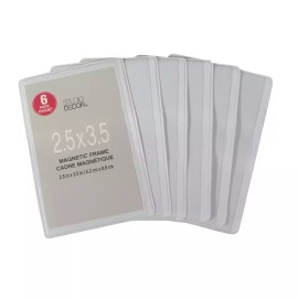 Studio Décor 8ct Magnetic Photo Pocket Frames 2.5" x 3.5" inch Frame by Studio Décor
