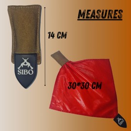 Sibo - Airsoft Scarf - Integrated in Pouch - Airsoft/Softair - Deathrag - Red Airsoft Elimination Scarf - Essential Accessory, Vest/Helmet Equipment (Brown)