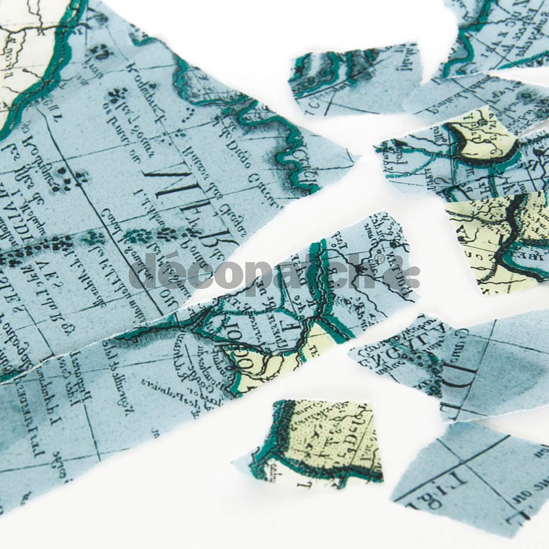 Décopatch Paper No. 691 Pack of 20 Sheets (World Map,