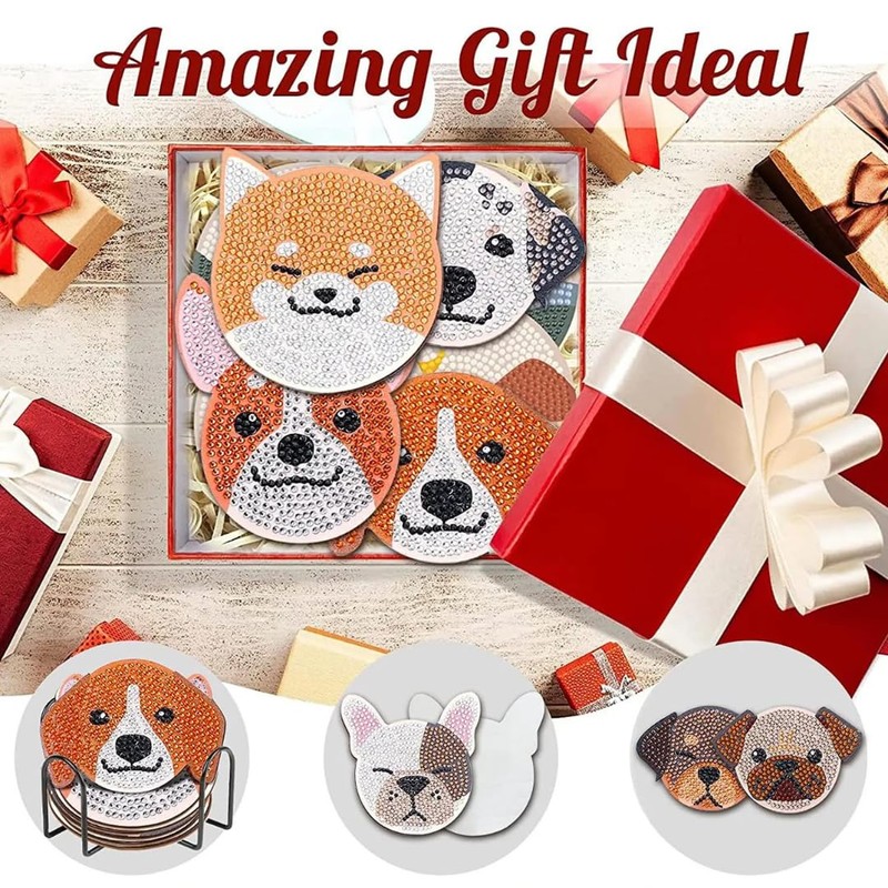 Copeflap Diamond Art Kit Coaster Bead Art Beginner Kit Handmade