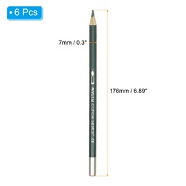 PATIKIL Watercolor Pencil, 6Pcs Water Soluble Pencils for Blending, Coloring, Sketch Drawing, Painting, Dark Green