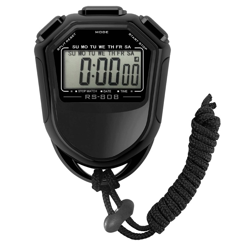Stopwatch Digital Handheld LCD Timer Chronograph Sports Counter for Multi