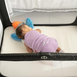 Pack and Play Mattress w/Travel Carry Bag, Playard Mattress 38"x26" Pack N Play Mattress Topper Washable Waterproof Cover. Hypoallergenic 1.5" Thick