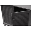 Baxton Studio Coolidge 4 Shelf Shoe Cabinet in Espresso