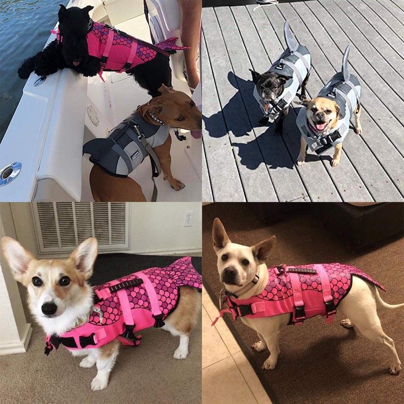 HAOCOO Dog Life Jacket Vest Saver Safety Swimsuit Preserver with